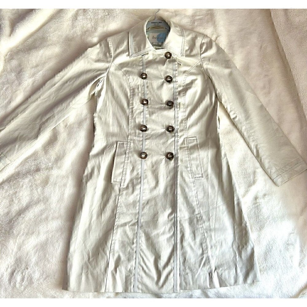 Boden Womens Trench Coat Khaki 6 *no belt* Academia Classiccore Closet Staple - Picture 4 of 16